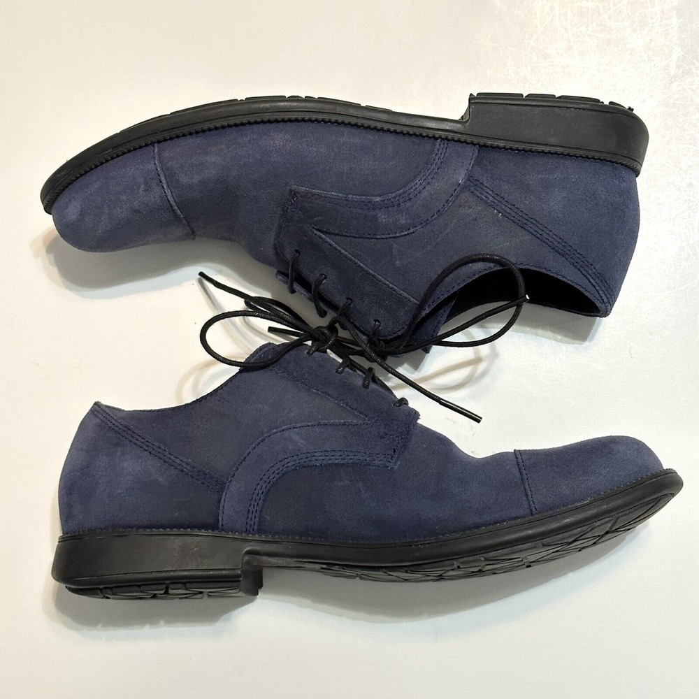 Camper Shoes US Mens Size 8 Oxford Derby Navy Blue Suede Leather Lace Up EU 41 - Picture 4 of 14